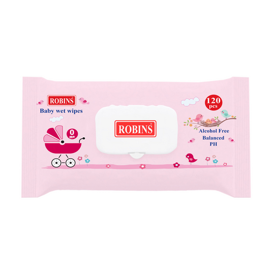 Robins Alcohol-Free Baby Wet Wipes 120 Pcs