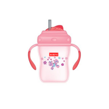 Robins Baby Sippy Straw Cup with Handles