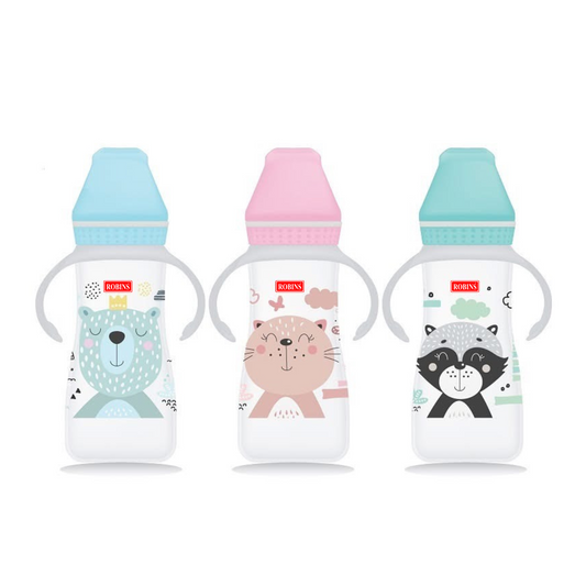 Robins Baby Feeding Bottle with Handles – 250 ml