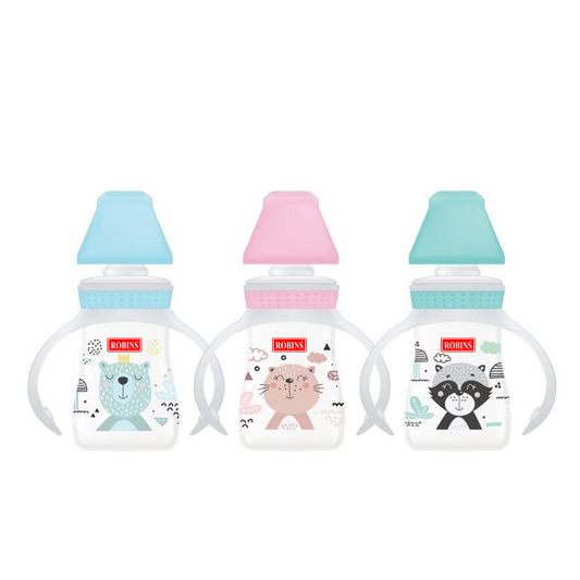 Robins Baby Feeding Bottle with Handles – 125 ml