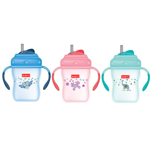 Robins Baby Sippy Straw Cup with Handles